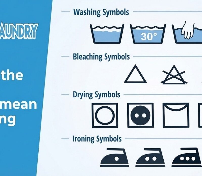 What do the cleaning symbols mean on clothing